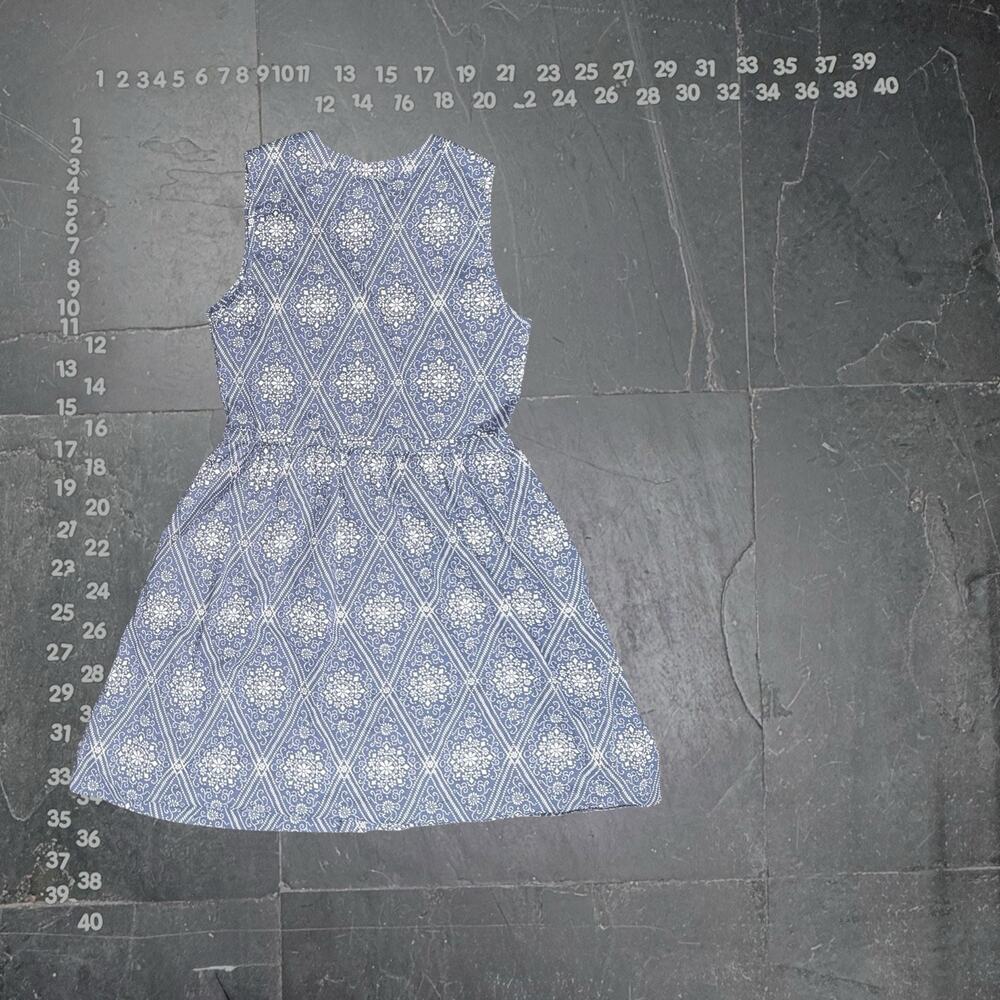 Gap Blue and White Medallion Geometric Print Sleeveless Mini Dress - Picture 3 of 4